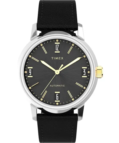 Timex Marlin Automatic TW2W33900 Horloge - Leer - Zwart - Ø 40 mm