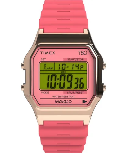 Timex T80 TW2W44000 Horloge - Kunststof - Roze - Ø 38 mm
