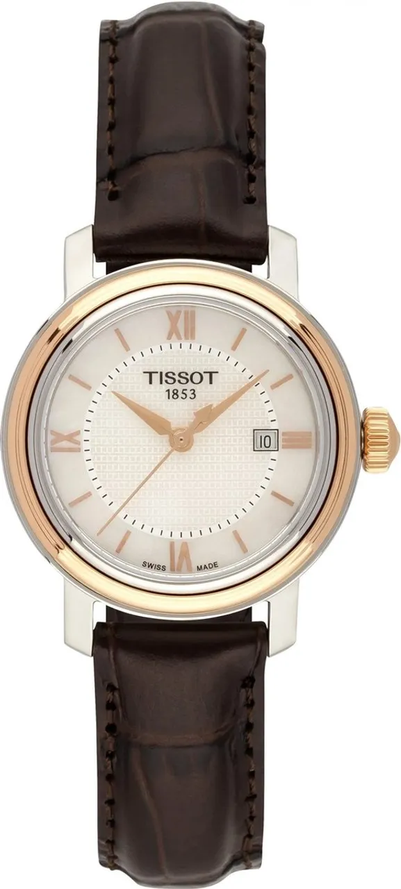 Tissot Bridgeport Lady T0970102611800 Horloge - Leer - Bruin - Ø 29 mm