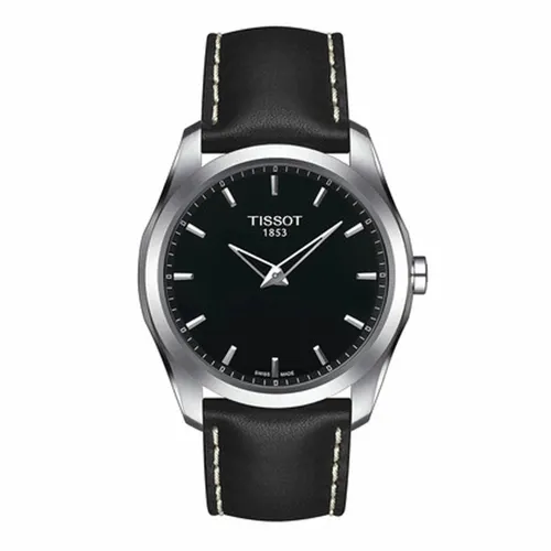 Tissot Couturier T0354461605102 Horloge - Leer - Zwart - Ø 38 mm