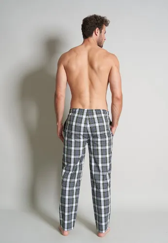TOM TAILOR heren pyjama- of loungebroek - middengroen geruit