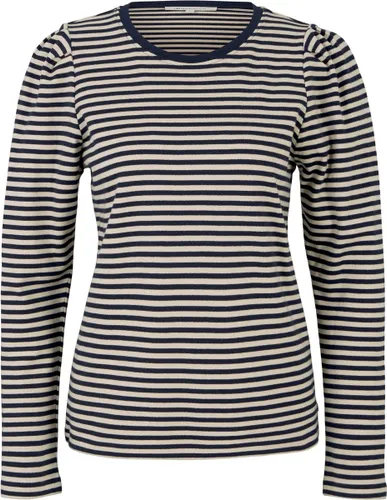 TOM TAILOR striped puff sleeve tee Dames T-shirt