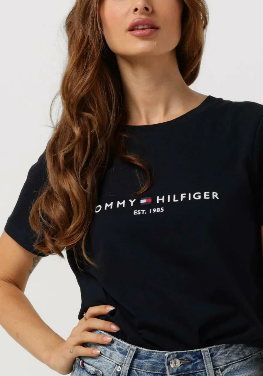 TOMMY HILFIGER Dames Tops & T-shirts Heritage Hilfiger C-nk Reg Tee - Donkerblauw