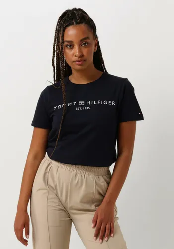 TOMMY HILFIGER Dames Tops & T-shirts Rec Corp Logo C-nk - Donkerblauw