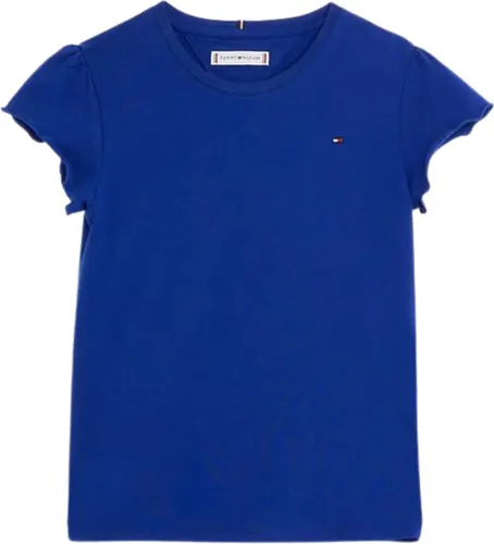 Tommy Hilfiger Essential Ruffle Sleeve T-Shirt Blauw - Kids - Girls - 14 Jaar