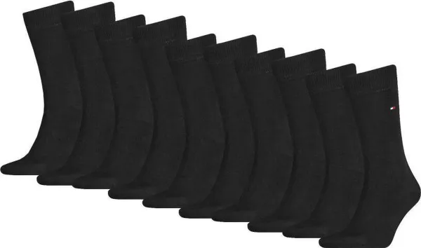 Tommy Hilfiger - heren basic sokken 10-pack zwart