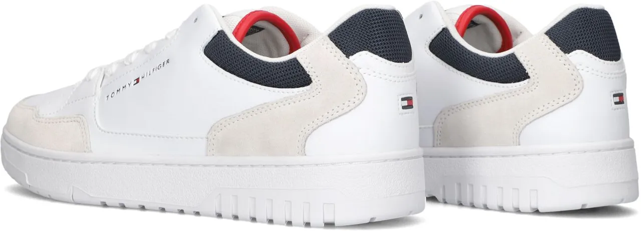 TOMMY HILFIGER Heren Lage Sneakers Th Basket Cor - Wit