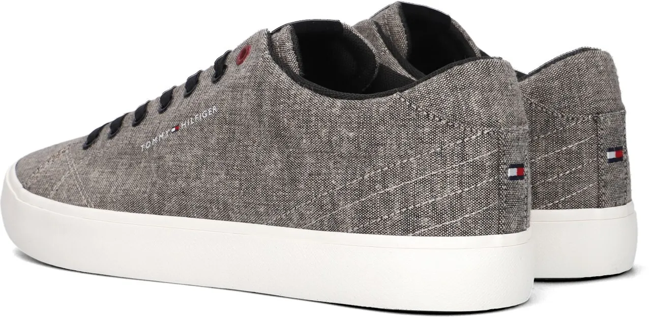 TOMMY HILFIGER Heren Lage Sneakers Th Hi Vulc Core Low Chambray - Zwart