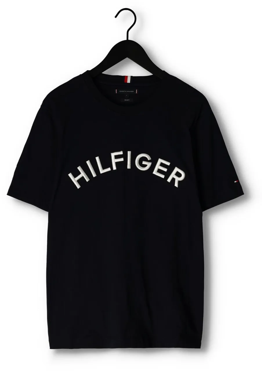 TOMMY HILFIGER Heren Polo's & T-shirts Hilfiger Arched Tee - Donkerblauw