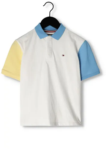 TOMMY HILFIGER Jongens Polo's & T-shirts Oversized Colorblock Polo S/s - Wit