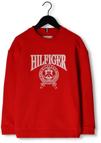 TOMMY HILFIGER Jongens Truien & Vesten U Hilfiger Varsity Sweatshirt - Rood