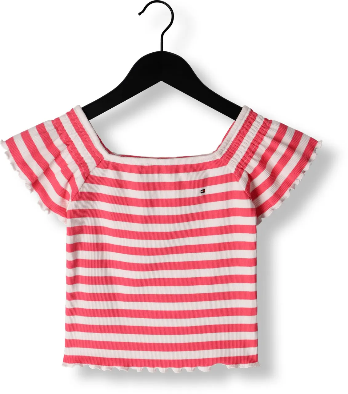 TOMMY HILFIGER Meisjes Tops & T-shirts Off Shoulder Stripe Top S/s - Roze