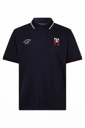 Tommy Hilfiger polo Big & Tall katoen normale fit donkerblauw effen