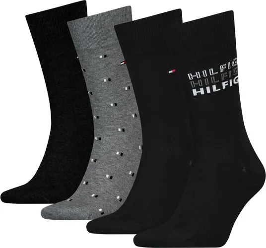 Tommy Hilfiger Sock Tin Giftbox (4-pack) - heren sokken - zwart