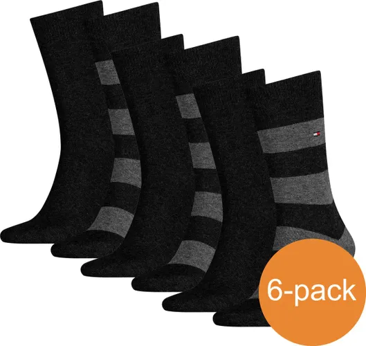 Tommy Hilfiger Sokken Heren Rugby Black - 6 Paar Zwarte sokken
