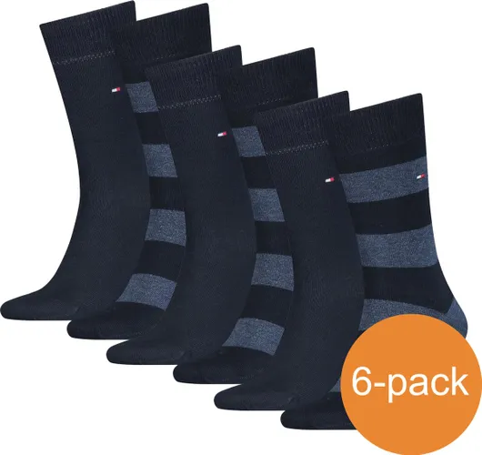 Tommy Hilfiger Sokken Heren Rugby Dark Navy - 6 Paar Donkerblauwe sokken