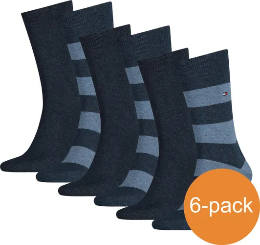 Tommy Hilfiger Sokken Heren Rugby Jeans - 6 Paar Donkerblauwe sokken