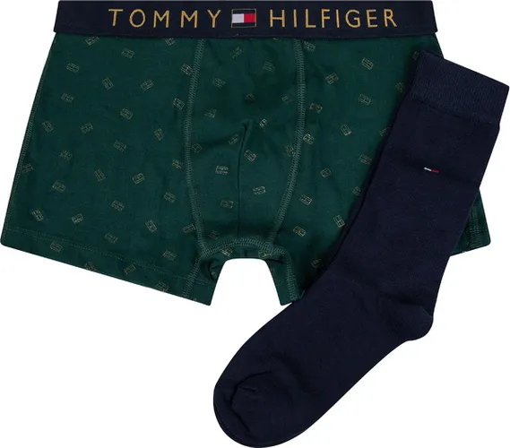 Tommy Hilfiger Trunk + Sock Set Boxershorts Heren - Donkergroen
