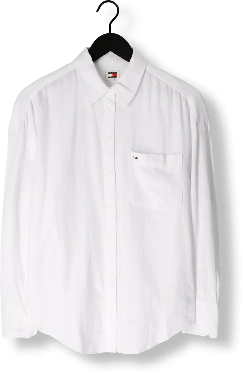 TOMMY JEANS Dames Blouses Tjw Sp Ovr Linen Shirt - Wit