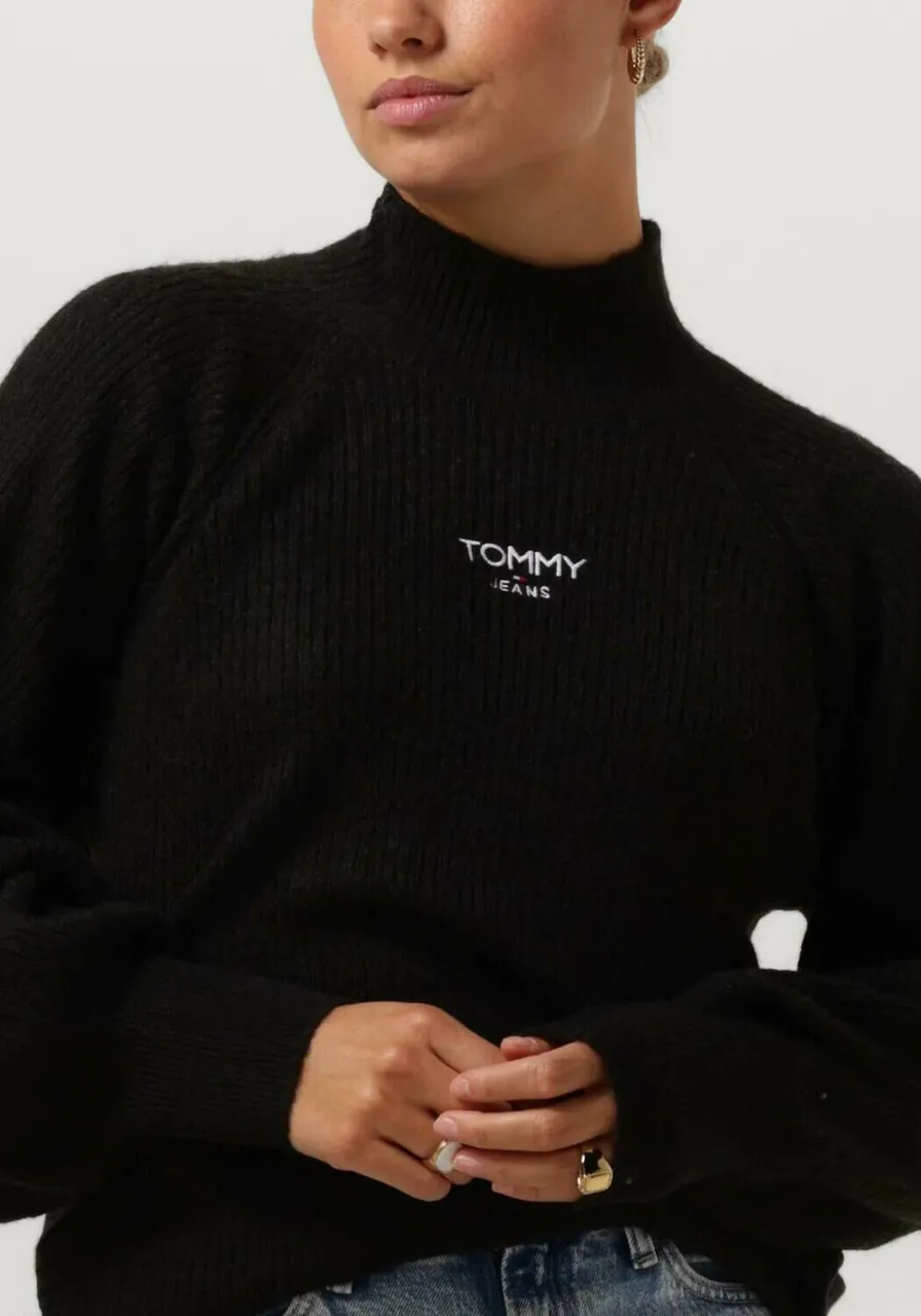 TOMMY JEANS Dames Truien & Vesten Tjw Rlx Turtleneck Lofty Sweater - Zwart