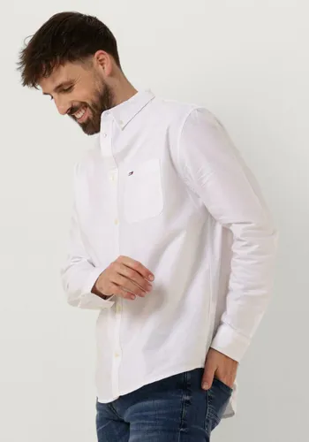 TOMMY JEANS Heren Hemden Tjm Reg Oxford Shirt - Wit