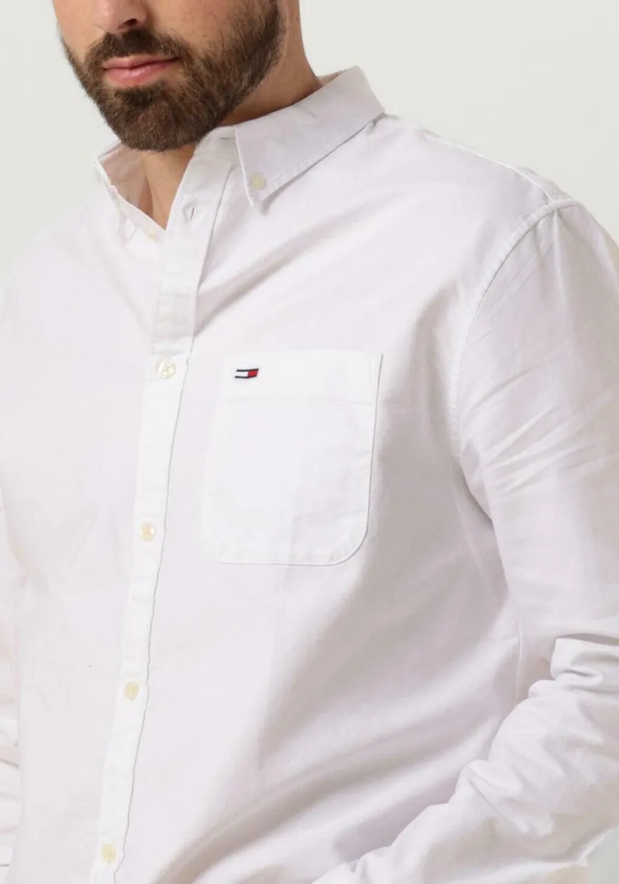 TOMMY JEANS Heren Hemden Tjm Reg Oxford Shirt - Wit