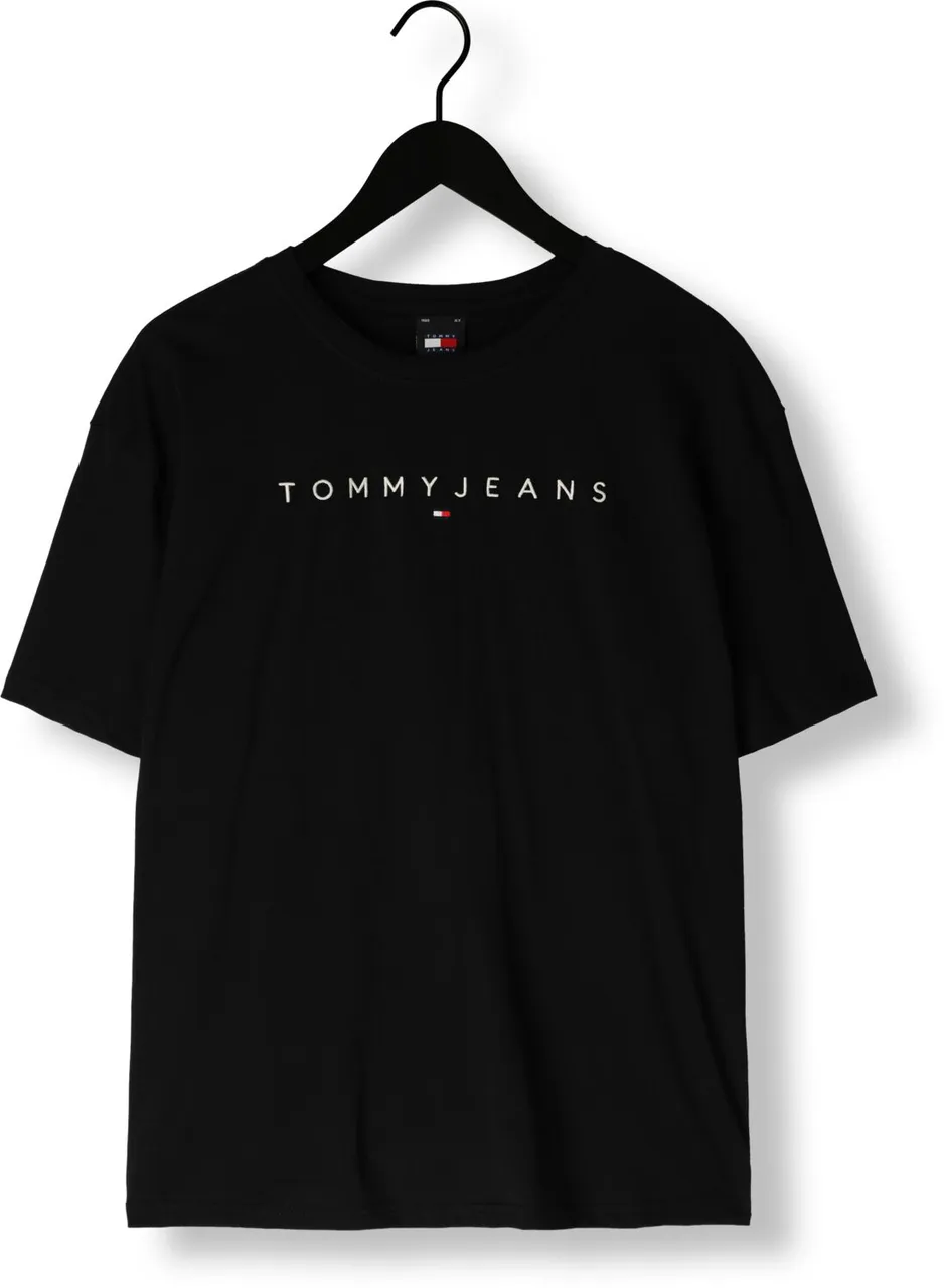 TOMMY JEANS Heren Polo's & T-shirts Tjm Reg Linear Logo Tee Ext - Zwart