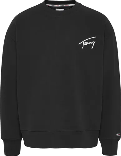 Tommy Jeans - Heren Sweaters Signature Crew Sweater - Zwart