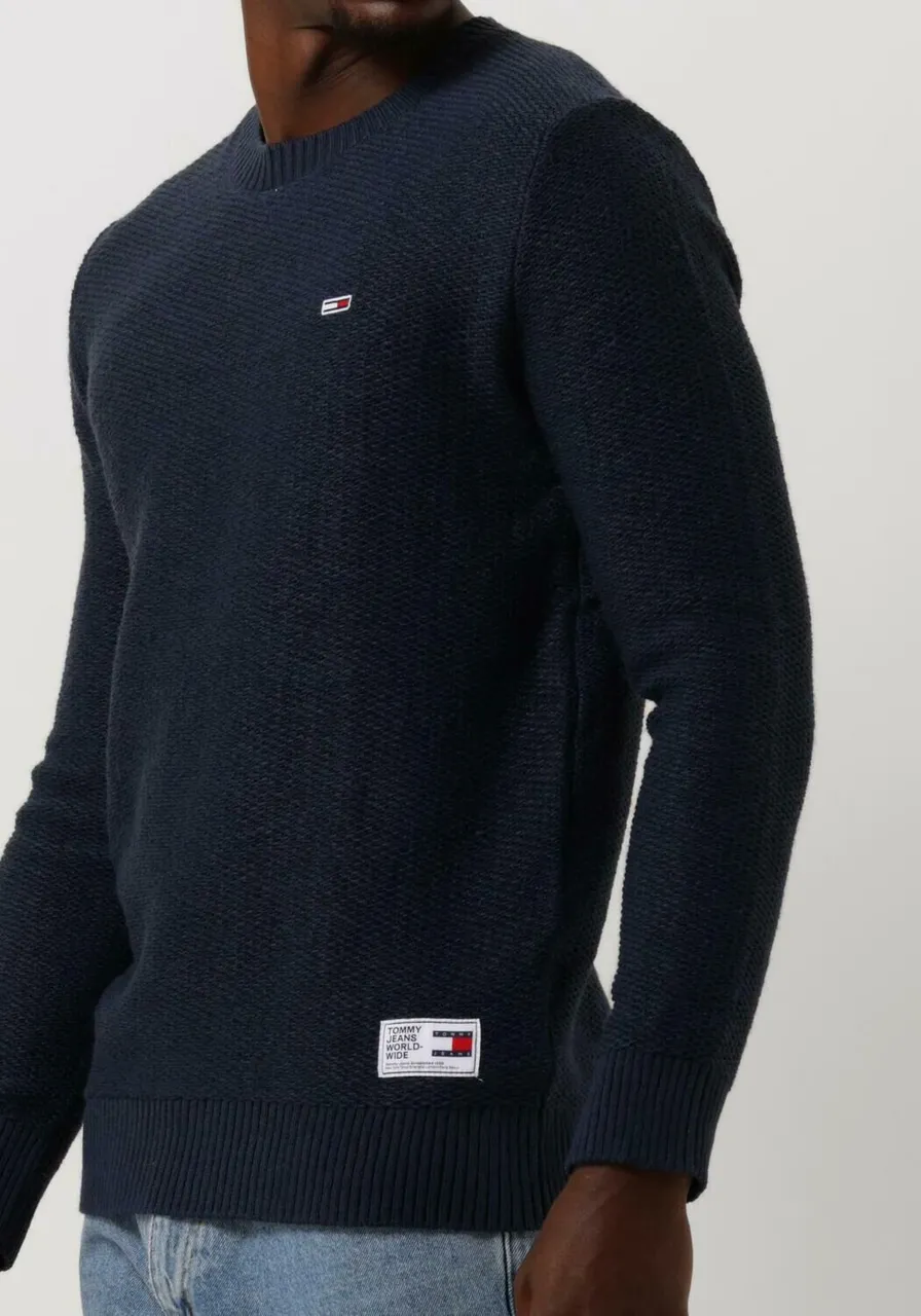 TOMMY JEANS Heren Truien & Vesten Tjm Regular Structured Sweater - Grijs