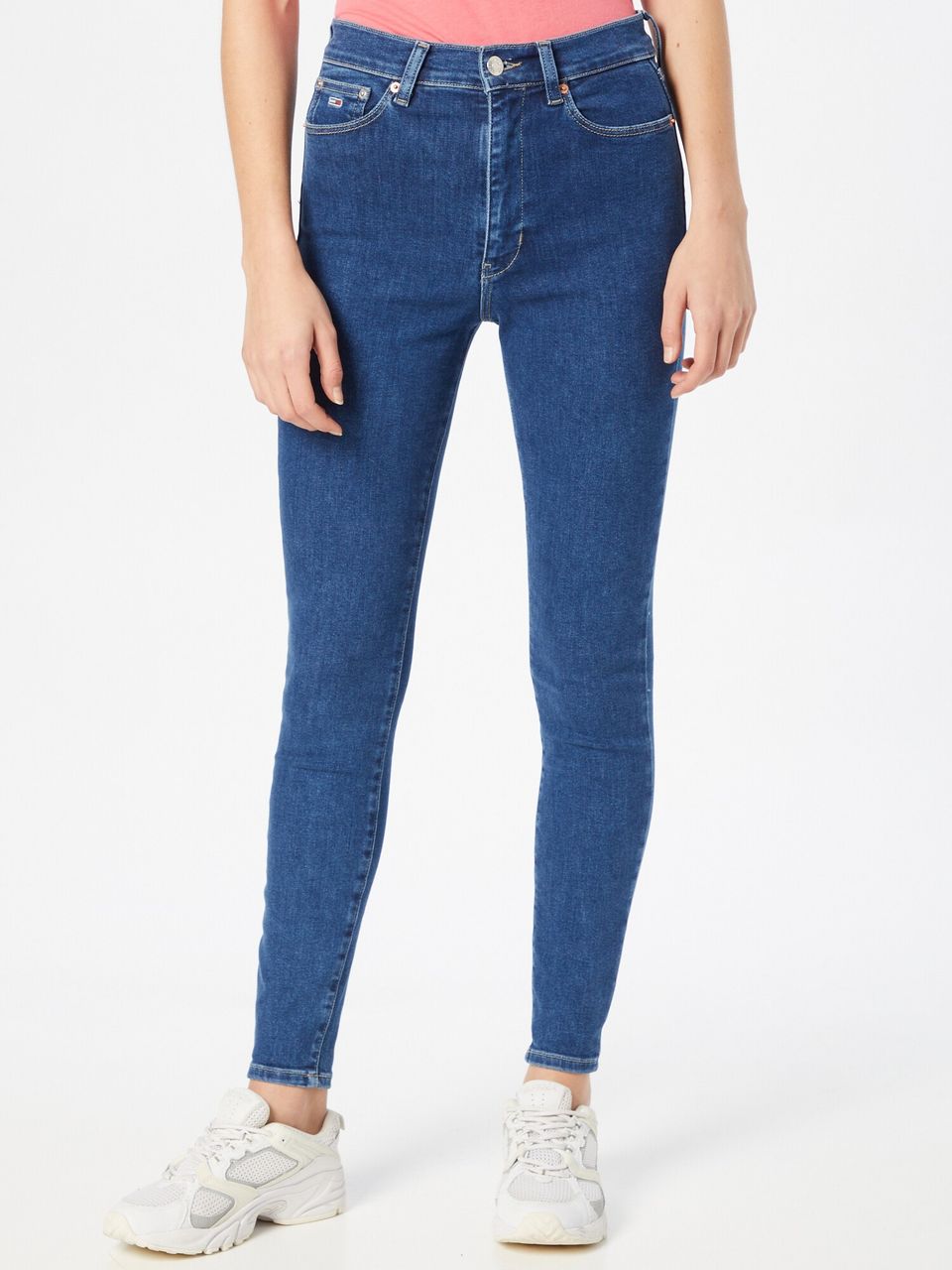 Tommy Jeans Jeans 'Sylvia'  blauw denim / navy / rood / wit