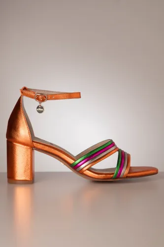 Tori Metallic sandaaltjes in oranje