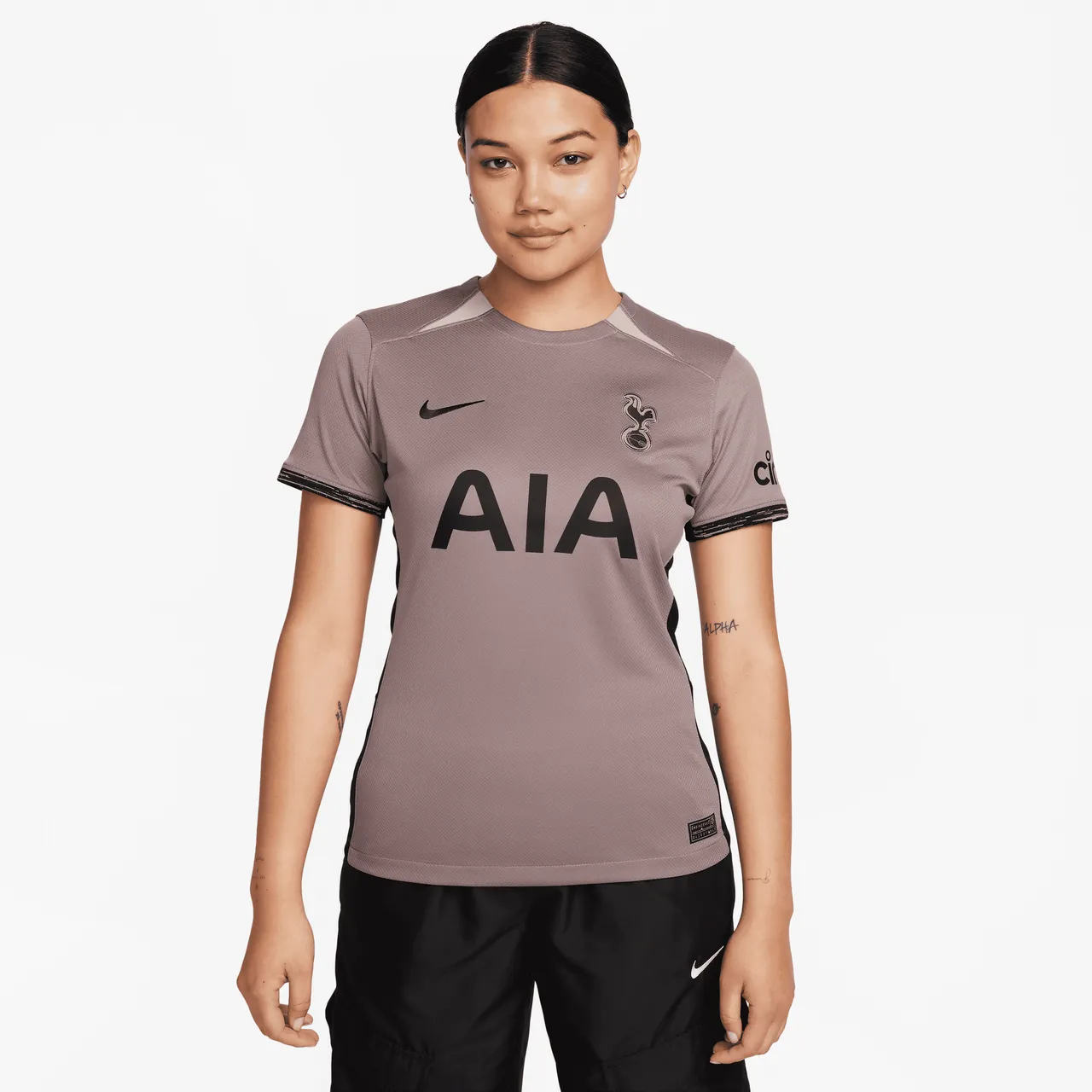Tottenham Hotspur 2023/24 Stadium Derde Nike Dri-FIT voetbalshirt voor dames - Bruin