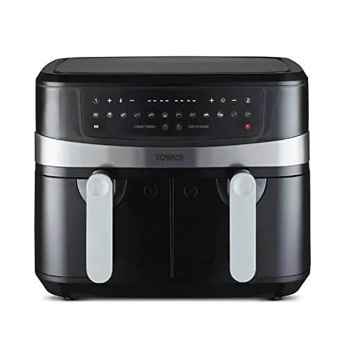 Tower Vortx 9L Dubbel Mand Air Friteuse met 10 One
