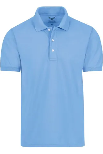 TRIGEMA Comfort Fit Polo shirt Korte mouw lichtblauw