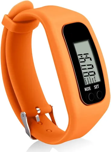 Triple J® Stappenteller - Activity Tracker - Stappenteller Armband - Oranje