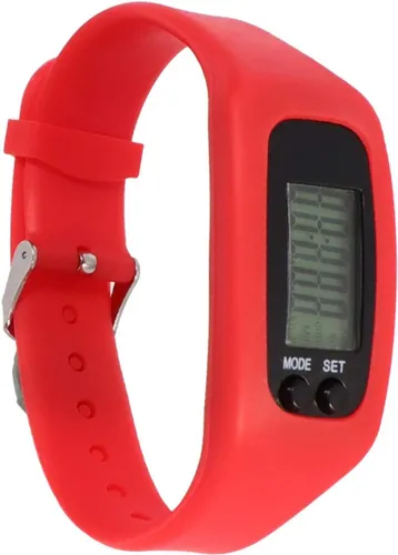 Triple J® Stappenteller - Activity Tracker - Stappenteller Armband - Rood