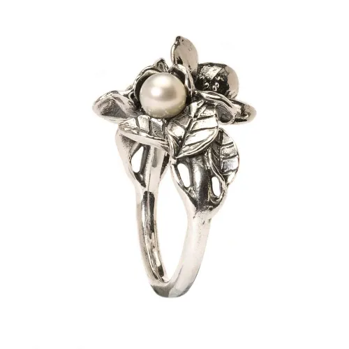 Trollbeads Silver 925 Ring Hawthorn With Pearl size 56 mm /