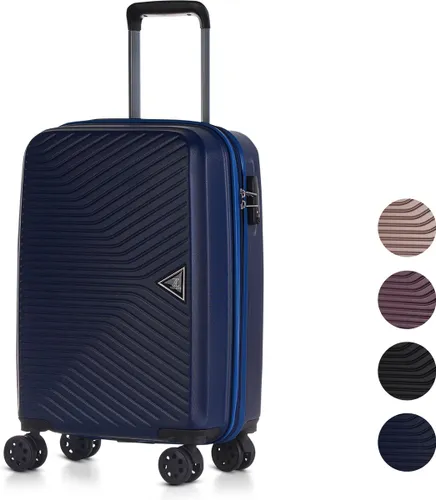©TROLLEYZ - Ibiza No.3 - Trolley - 55cm met TSA slot - Dubbele wielen - 360° spinners - 100% ABS - Handbagage koffer in Ocean Blue