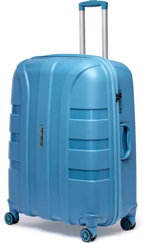 ©TROLLEYZ - Paris No.5 - Reiskoffer - 78cm met TSA slot - Dubbele wielen - 360° spinners - 100% Polypropyleen - Reiskoffer in Ice Blue