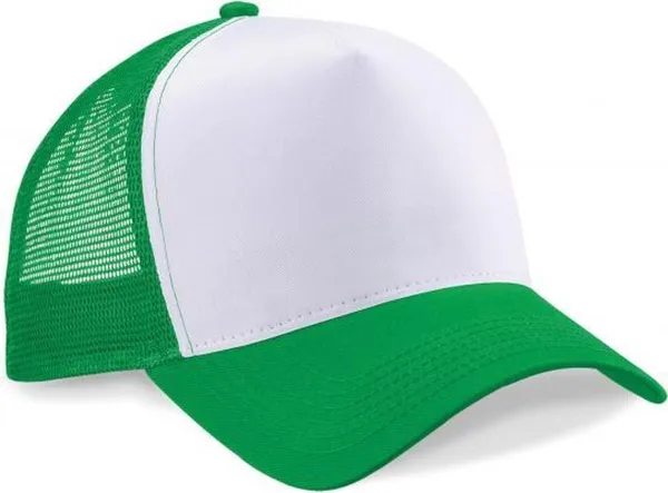 Truckers baseball caps groen/wit voor volwassenen - voordelige petjes/caps