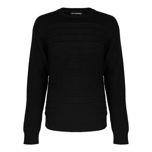Trui Les Hommes LJK402-660U | Round Neck Sweater with Pleats