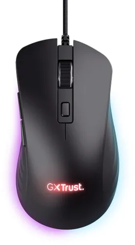 Trust GXT 924 YBAR+ - Pro Gaming Muis - RGB verlichting - 25600 dpi - Zwart