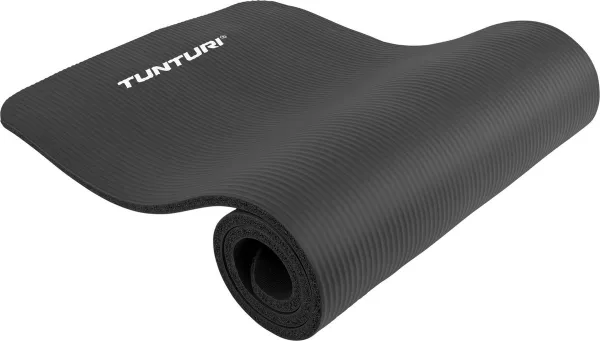 Tunturi NBR Yogamat Anti Slip - Fitness mat Extra dik & zacht - Sportmat - 180x60x1.5cm - Incl Trainingsapp - Zwart - Rituals #Yoga