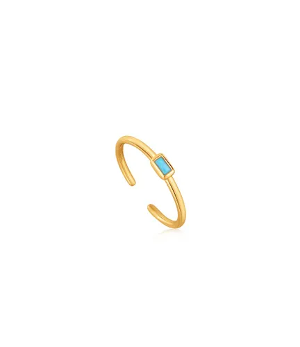 Turquoise Band Adjustable Ring