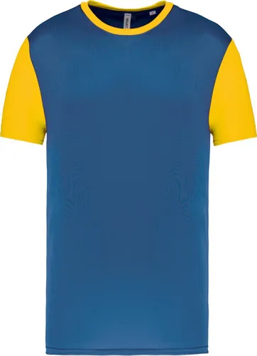 Tweekleurig herenshirt jersey met korte mouwen 'Proact' Royal Blue/Yellow - M