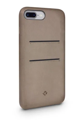 Twelve South Relaxed Leather Case Pockets iPhone 8 Plus / 7 Plus Warm Taupe