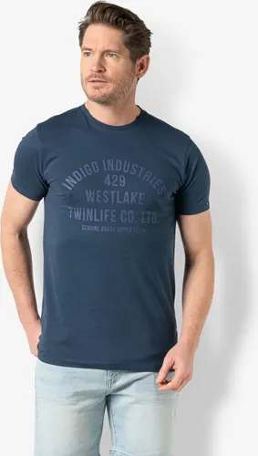 Twinlife Heren logo - T-Shirts - Luchtig - Vochtabsorberend - Blauw - L