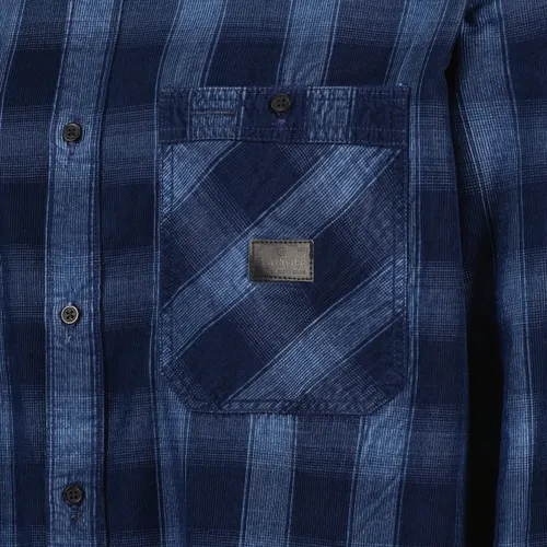 Twinlife Heren Overshirt Corduroy Geweven - Shirt - Comfortabel - Herfst en Winter - Blauw - 2XL