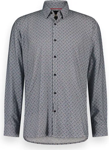 Twinlife Heren Shirt Print Geweven - Overhemd - Comfortabel - Regular Fit - Groen - L