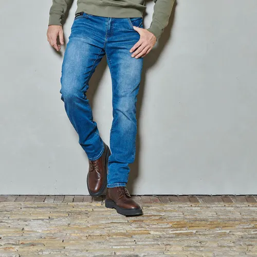 Twinlife Heren tapered jeans Axel - Spijkerbroeken - Duurzaam - Recycled - Blauw - 31